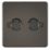 Knightsbridge  2-Gang 2-Way LED Intelligent Dimmer Switch  Gunmetal