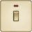 Knightsbridge  45A 1-Gang DP Control Switch Polished Brass with LED