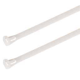 Essentials Non Fire Rated Easy Release Cable Ties Natural 25cm x 0.75cm 100 Pack