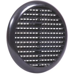 Map Vent Fixed Louvre with Flyscreen Vent Black 145mm x 145mm