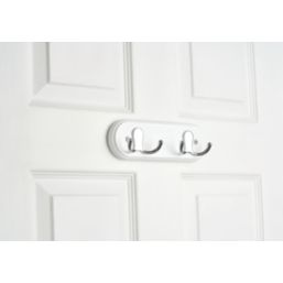 Hardware Solutions 2-Hook Rail White 230mm x 70mm