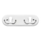 Hardware Solutions 2-Hook Rail White 230mm x 70mm