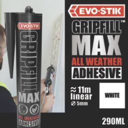 Evo-Stik Gripfill Max Solvent-Free Grab Adhesive White 290ml