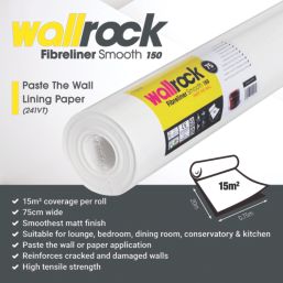 Wallrock White Fibreliner Wallpaper 750mm x 20m
