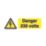 Essentials  'Danger 230V' Electrical Warning Labels 75mm x 25mm