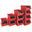 Barton TC3 Semi-Open-Fronted Storage Bins 4.6Ltr Red 10 Pack