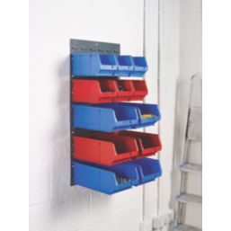 Barton TC3 Semi-Open-Fronted Storage Bins 4.6Ltr Red 10 Pack