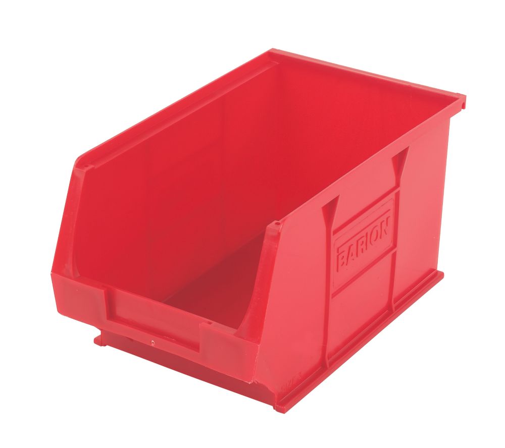 Barton TC3 SemiOpenFronted Storage Bins 4.6Ltr Red 10 Pack Screwfix