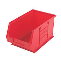 TC3 Semi-Open-Fronted Storage Bins Red 10 Pack