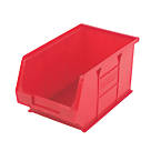 Barton TC3 Semi-Open-Fronted Storage Bins  Red 10 Pack