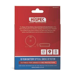 Hispec HSA/BP/10  Battery Standalone Optical Smoke Alarm with Data Extraction