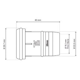 Flomasta  Polybutylene & PEX Push-Fit Double Seal Pipe Insert 28mm 10 Pack