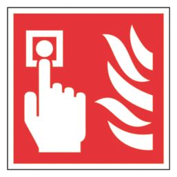 Essentials  Non Photoluminescent "Fire Alarm Call Point" Sign 100mm x 100mm