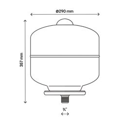Flomasta Central Heating Expansion Vessel 18Ltr