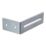 Essentials Adjustable Corner Bracket Silver 55mm x 120mm x 30mm