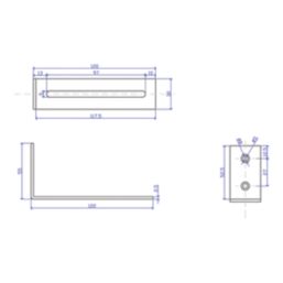 Essentials Adjustable Corner Bracket Silver 55mm x 120mm x 30mm