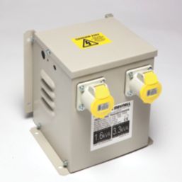 Carroll & Meynell  3300VA Intermittent Step-Down Isolation Transformer 230V/110V Grey
