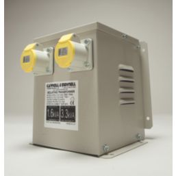 Carroll & Meynell  3300VA Intermittent Step-Down Isolation Transformer 230V/110V Grey