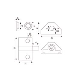 ERA 100-12  Patio Push Lock White