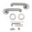 Eurospec  Fire Rated Safety Lever on Rose Pair Satin Stainless Steel