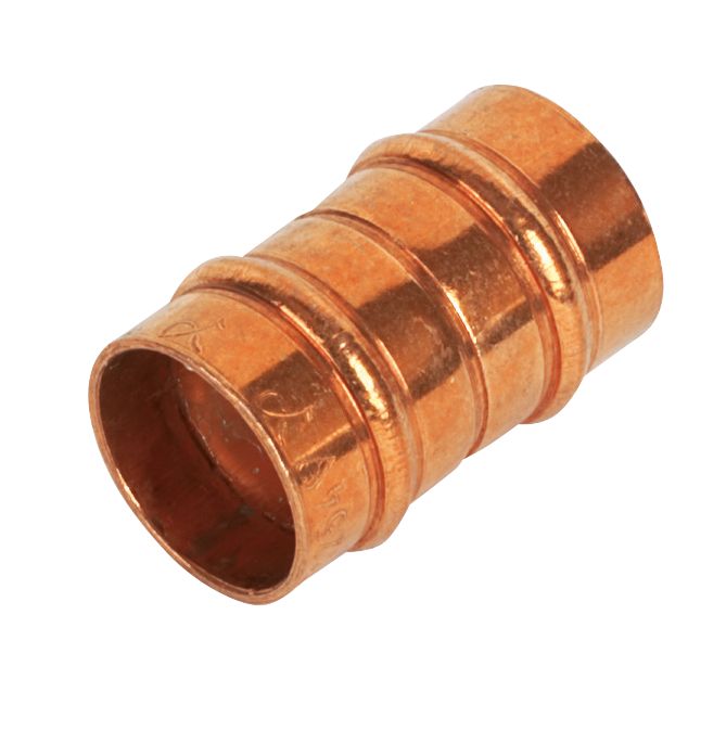 Yorkshire Copper Solder Ring Equal Couplers 15mm 10 Pack Screwfix