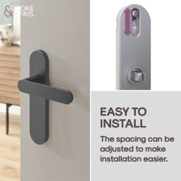 Cooke & Lewis Maugan Lever on Backplate Door Handles Pair Titanium