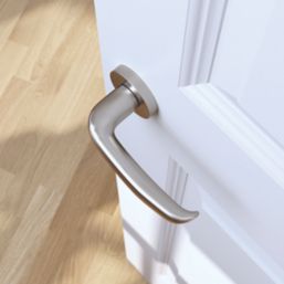 Smith & Locke Gwazel Door Handle Pair Satin Nickel