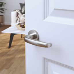 Smith & Locke Gwazel Door Handle Pair Satin Nickel