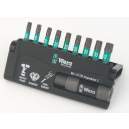 Wera Bit-Check 10 TX Impaktor 1 1/4" Hex Shank TX Bit Set 10 Pieces