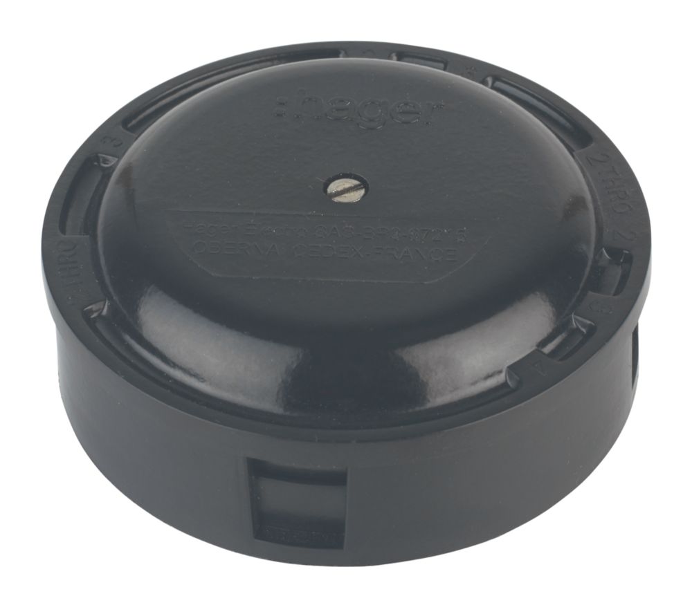Hager J401 30A 3-Terminal Junction Box Brown - Screwfix