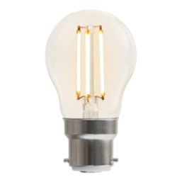 LAP  B22 Mini Globe LED Light Bulb Clear 470lm 2.9W 4 Pack
