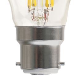 LAP  B22 Mini Globe LED Light Bulb Clear 470lm 2.9W 4 Pack