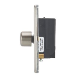 Contactum Lyric 1-Gang 2-Way LED Dimmer Switch  Brushed Steel