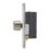 Contactum Lyric 1-Gang 2-Way LED Dimmer Switch  Brushed Steel