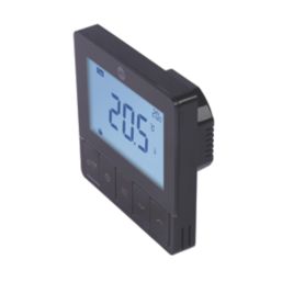 JG Underfloor JGSTATRF4BL JG UFH 240V Wired RF Programmable Thermostat  Black 240V