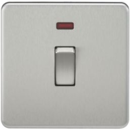 Knightsbridge  20A 1-Gang DP Control Switch Brushed Chrome with LED