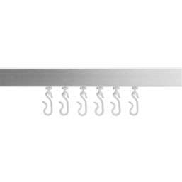 Croydex Slimline Shower Rail Aluminium Silver 1800mm
