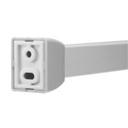 Croydex Slimline Shower Rail Aluminium Silver 1800mm