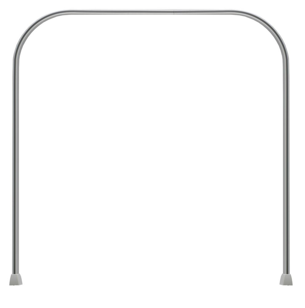 Croydex Slimline Shower Rail Aluminium Silver 1800mm Screwfix