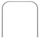 Croydex Slimline Shower Rail Aluminium Silver 1800mm