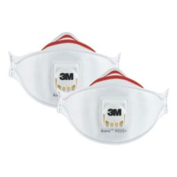 3M Aura Comfort Cool Flow Particulate 9332+ Disposable Valved Respirator P3 2 Pack