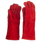 Site  Leather MIG Welders Gauntlets Red Large