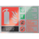 Firechief  Non Photoluminescent "CO2" Fire Safety Sign 150mm x 100mm