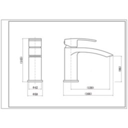 ETAL Spear Polished Chrome 184mm Standard Round Head Mono Basin Mixer Tap