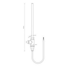 Flomasta  400W White Towel Radiator Heating Element