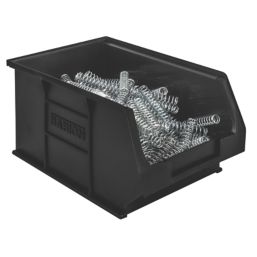 Barton TC3 Semi-Open-Fronted Recycled Storage Containers 4.6Ltr Black 10 Pack