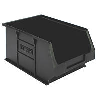 Barton TC3 Semi-Open-Fronted Recycled Storage Containers Black 10 Pack