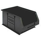 Barton TC3 Semi-Open-Fronted Recycled Storage Containers 4.6Ltr Black 10 Pack