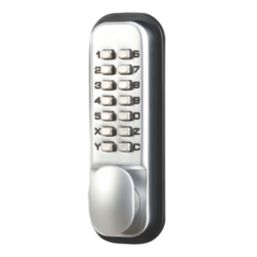 Smith & Locke  Push-Button Lock  37.5mm Silver