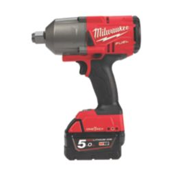 Milwaukee M18 ONEFHIWF34-502X FUEL 18V 2 x 5.0Ah Li-Ion RedLithium Brushless Cordless ONE-KEY Impact Wrench